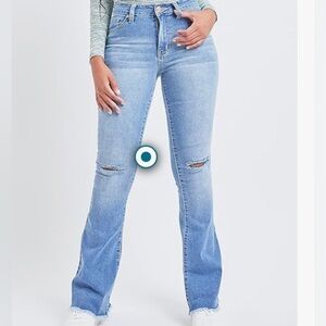 YMI Flare distressed Jeans. Size 5